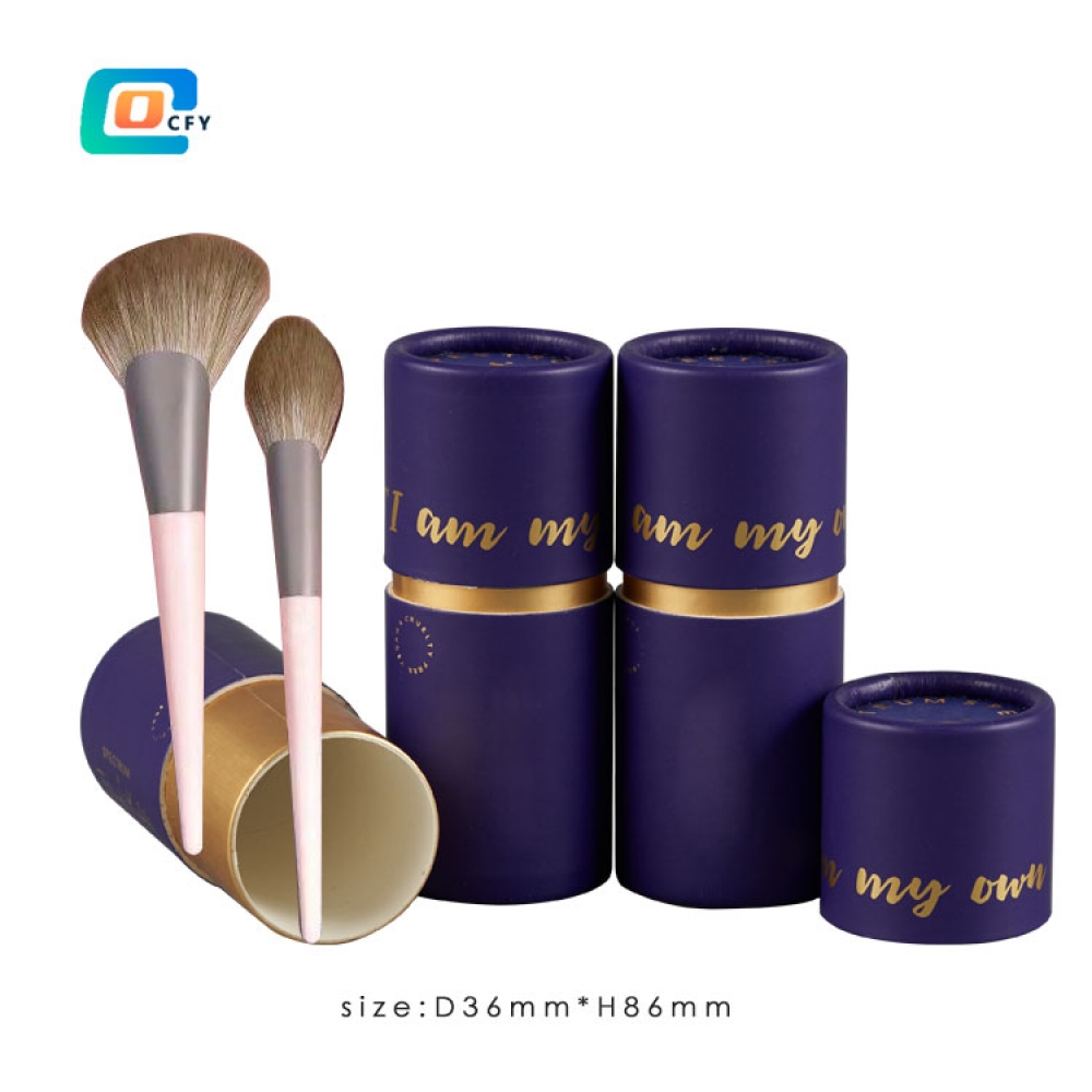 Eco-friendly plastic free cosmetic paper Container Cardboard Box Packaging for brushes