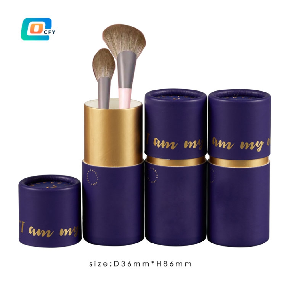 Eco-friendly plastic free cosmetic paper Container Cardboard Box Packaging for brushes