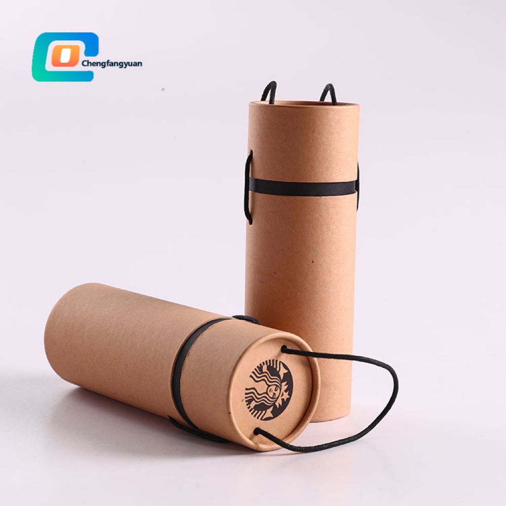 Factory price Hot Printing craft paper Tube cylinder water cup gift packaging