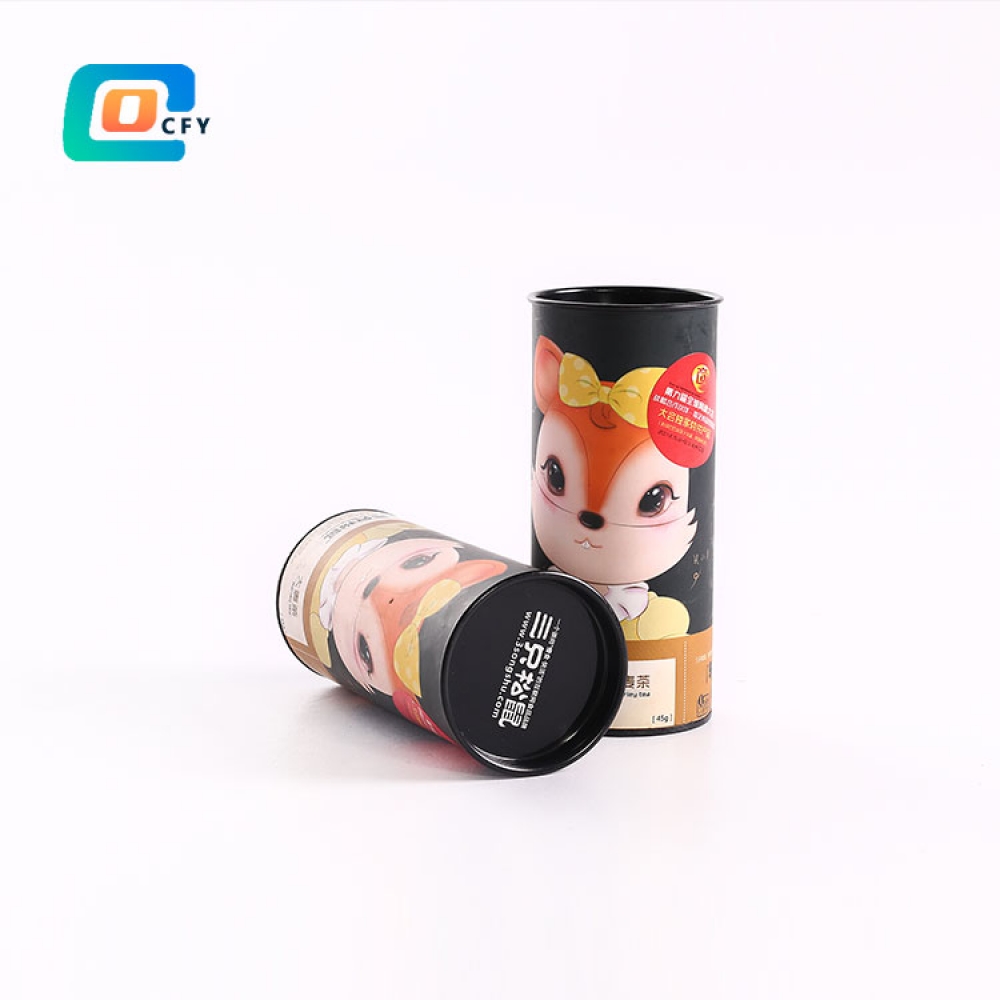 Food grade biodegradable craft paper box Customized container tube for coffee power chips tea