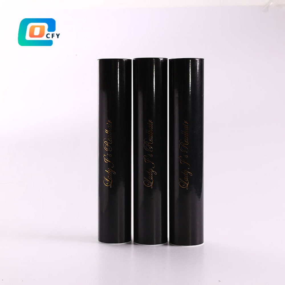 Custom mailing tubes Black Cardboard Poster Tubes Round Packaging Postal Mailing Tube with Gold Stamping