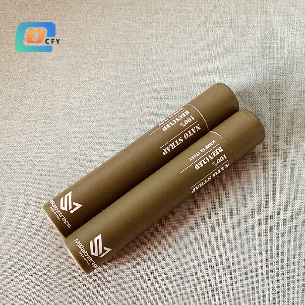 Eco Friendly round cardboard packaging 100% recycled Kraft Paper Tube for watch strap tube packaging cardboard