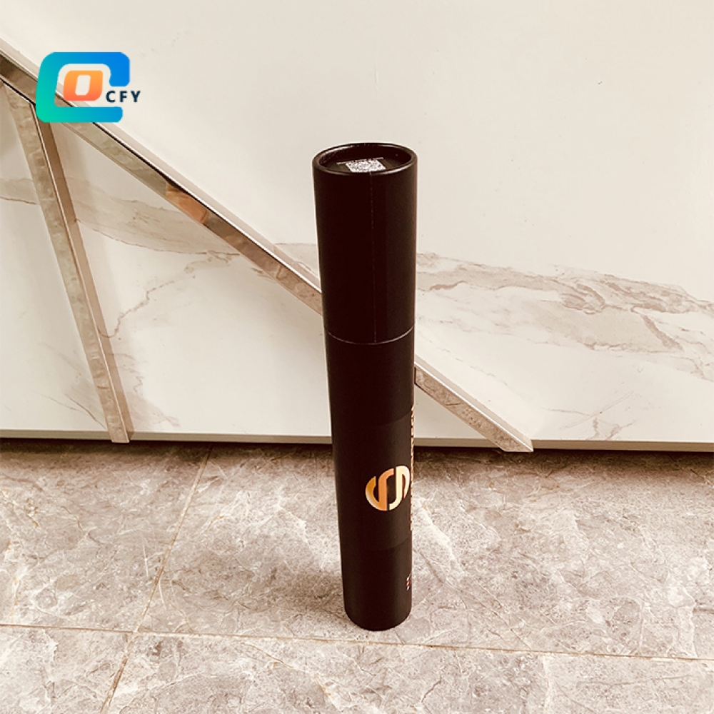 Eco Friendly paper tube container black cylinder tube for vehicle recycled Kraft tubes packaging for screen
