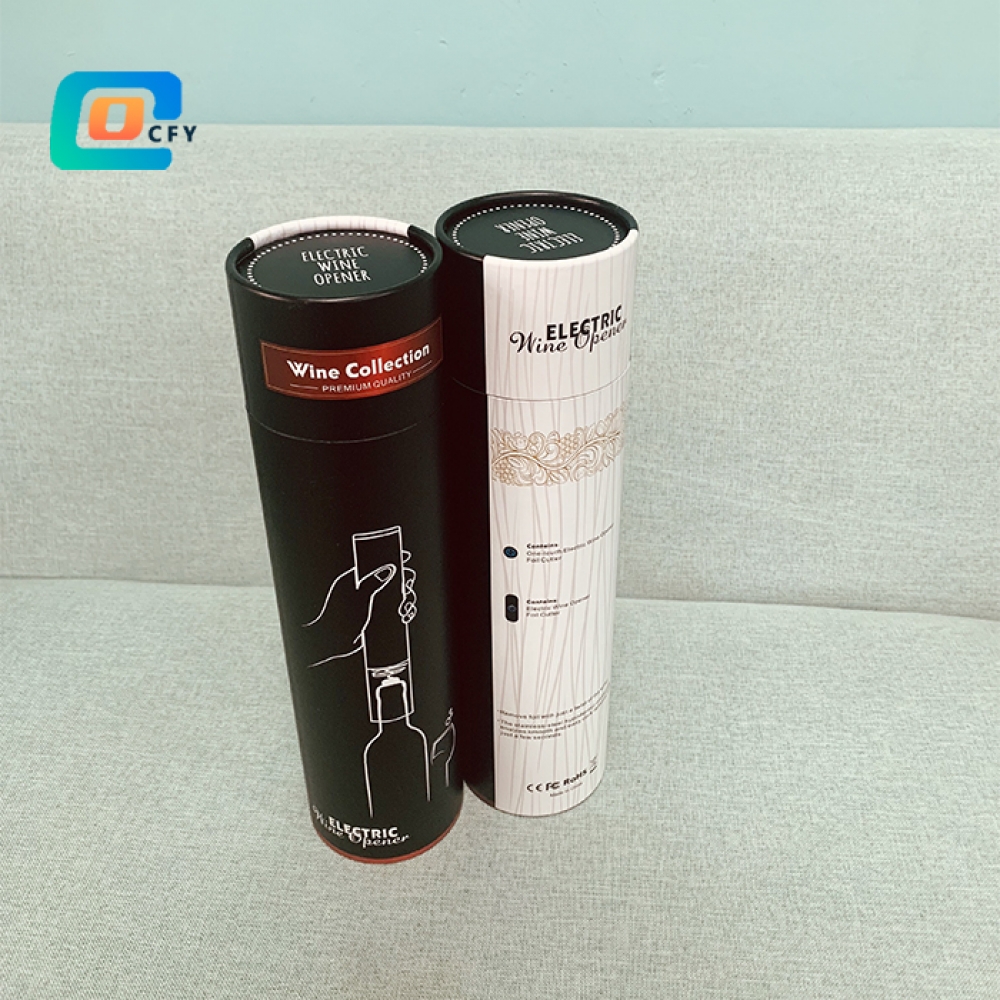 Wholesale manufacturer of biodegradable Round cardboard Packaging for Electric wine opener Kraft Paper Tube for gift box