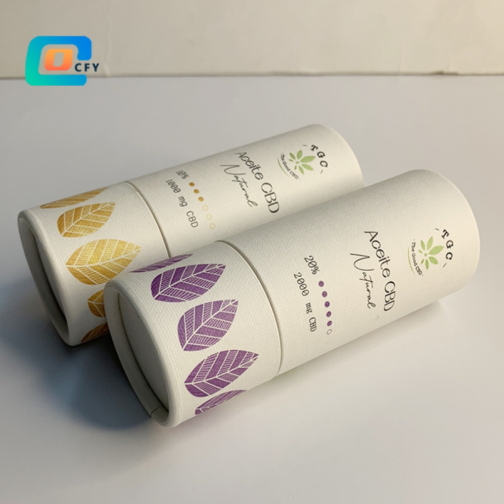 CBD 1000mg stick container  paper tube packaging for essential oils Eco friendly luxury cylinder packaging Kraft round cardboard tube  Biodegradable cosmetics containers for glass bottles