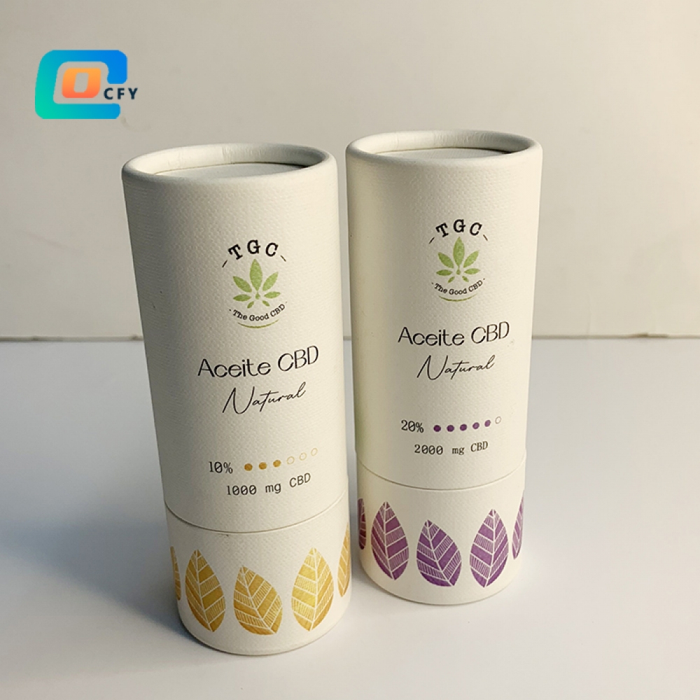 CBD 1000mg stick container  paper tube packaging for essential oils Eco friendly luxury cylinder packaging Kraft round cardboard tube  Biodegradable cosmetics containers for glass bottles