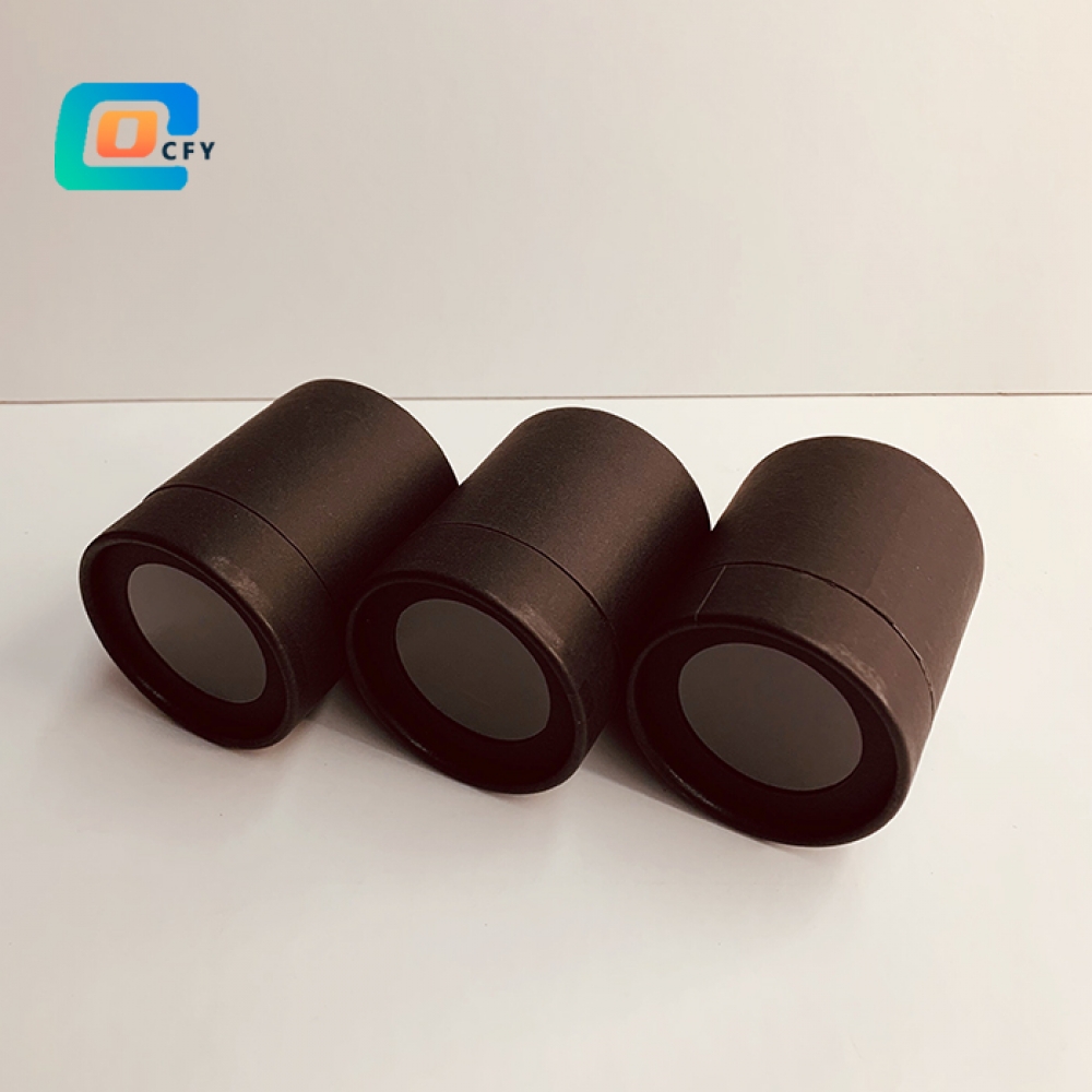 Custom printing paper tube with PVC window food Paper container manufacturer for cosmetics tea packaging eco friendly