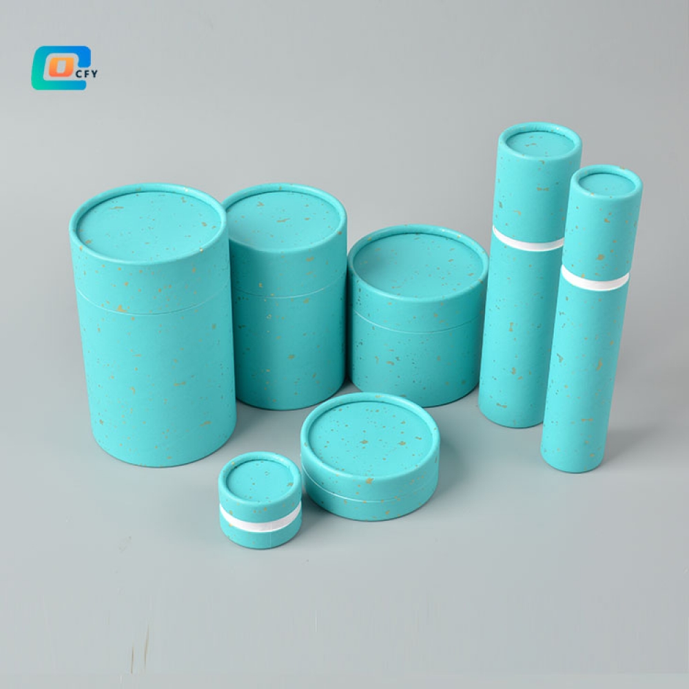 Plastic free cosmetic packaging deodorant push up tubes Makeup remover box  Face balm cylinder container body balm paper tube