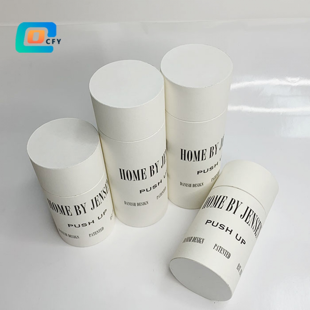 Luxury Round Paper Box Cosmetics Packaging Box for Skincare Bottle Custom printing flat top perfume paper tubes