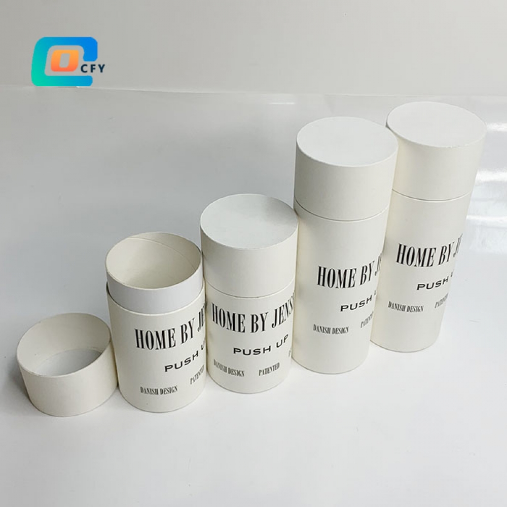 Luxury Round Paper Box Cosmetics Packaging Box for Skincare Bottle Custom printing flat top perfume paper tubes