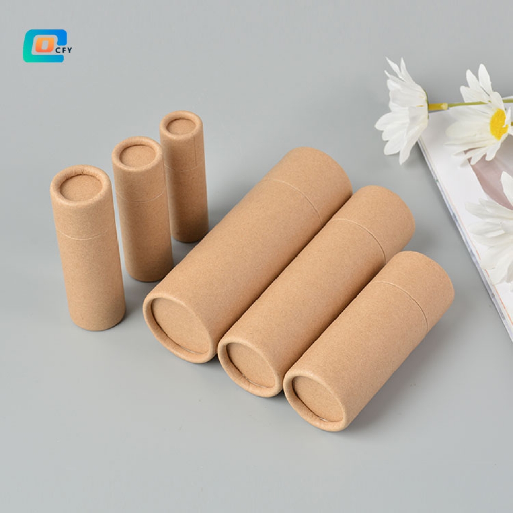 Custom design push up paper tubes with packaging tube cartoon for lip balm deodorant paper tube