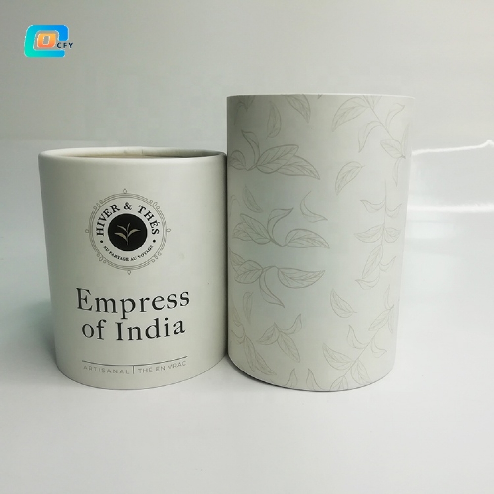 factory Recyclable food safe Containers custom size tube box craft paper tube for tea cardboard tea tubes with logo printed