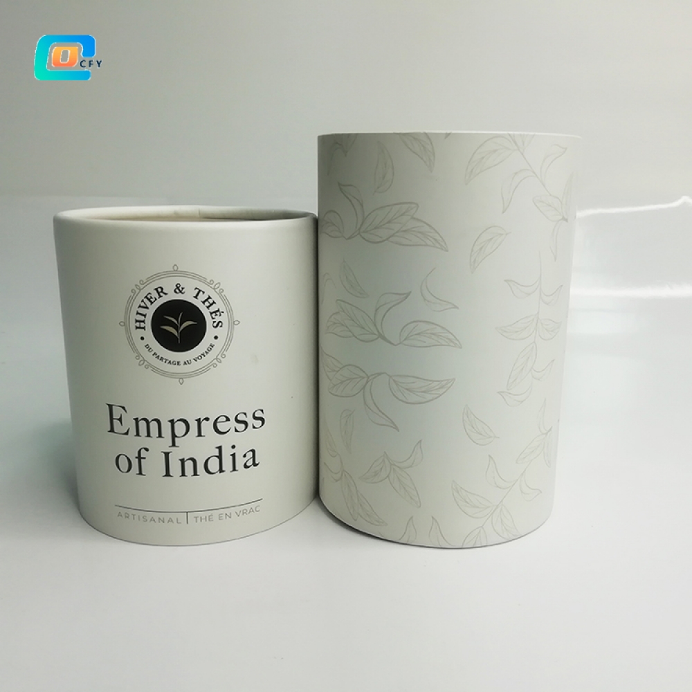 factory Recyclable food safe Containers custom size tube box craft paper tube for tea cardboard tea tubes with logo printed