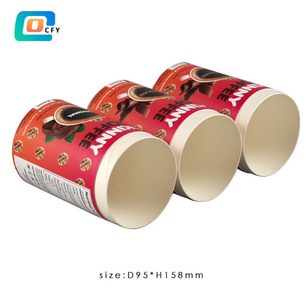 custom tea coffee bag packaging paper tube cardboard tea round box with logo printed coffee bean paper container