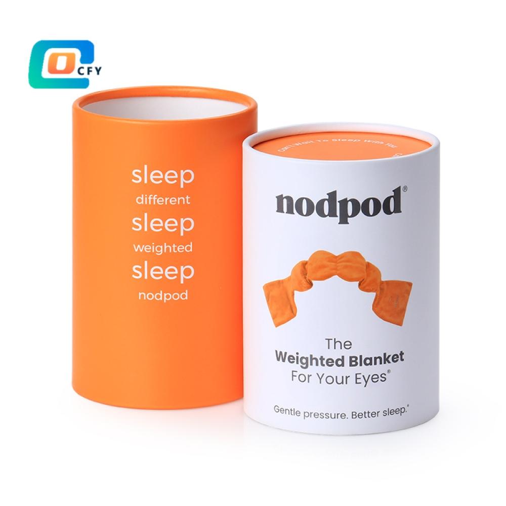 Custom cardboard canister paper can Cylinder clothes paper container weighted eyes blanket Gift tube box Pillow paper packaging