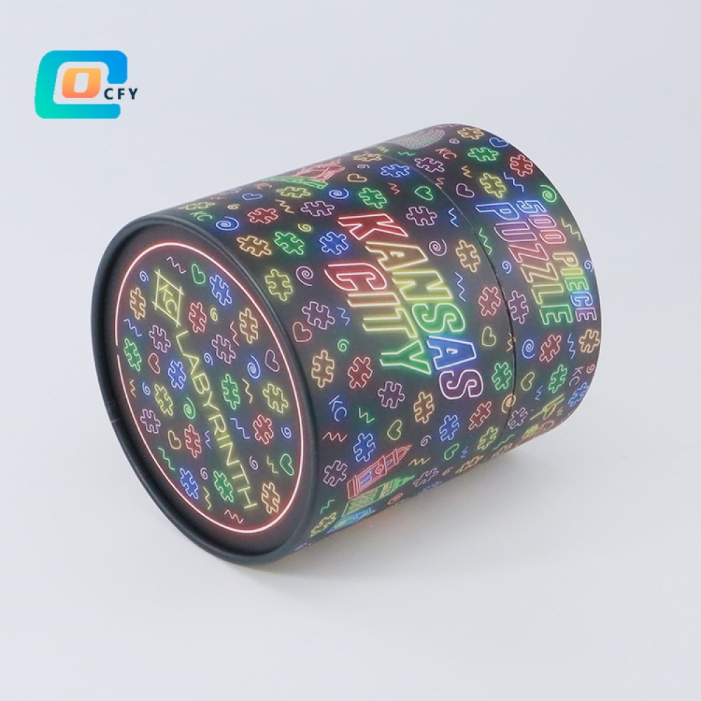 Factory ODM OEM 500 pieces cylinder giftpaper puzzles jigsaw kids puzzle educational toys container packaging tubes for children and adults