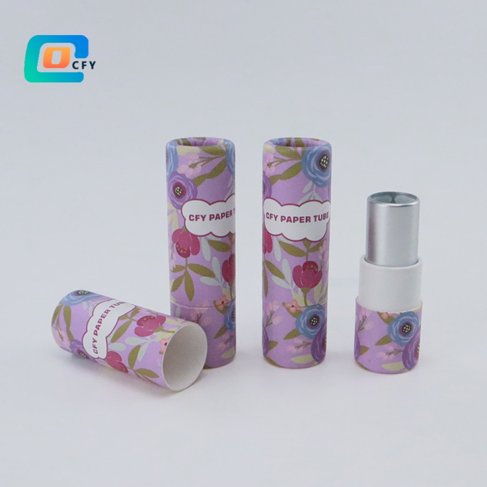 Empty matt silver Twist up lipstick packaging lip gloss Cardboard cylinder container Kraft Cosmetic sure Deodorant Lip Balm tube