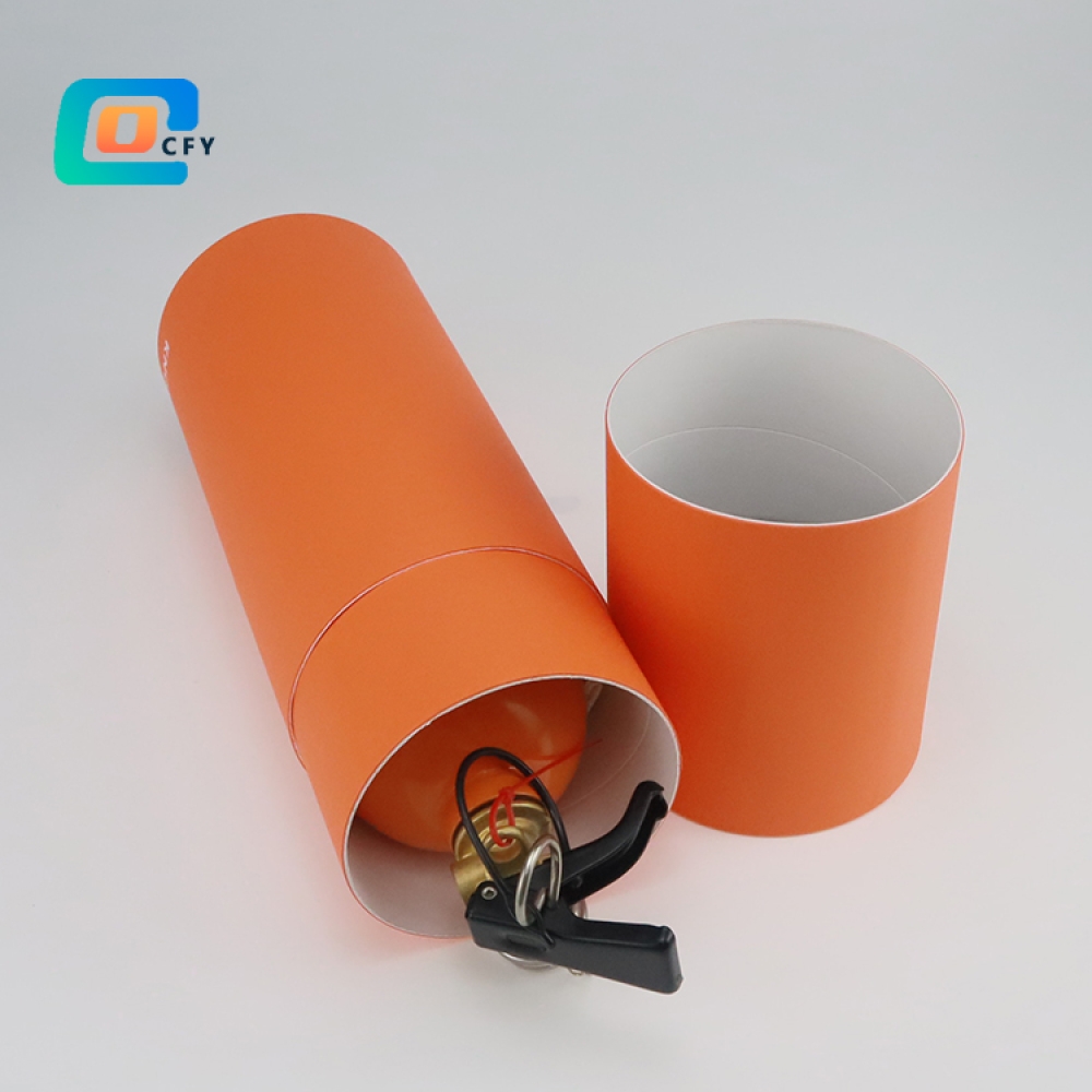 Custom portable fire extinguisher cylinder packaging box cardboard paper tube gift box packaging eco friendly round container