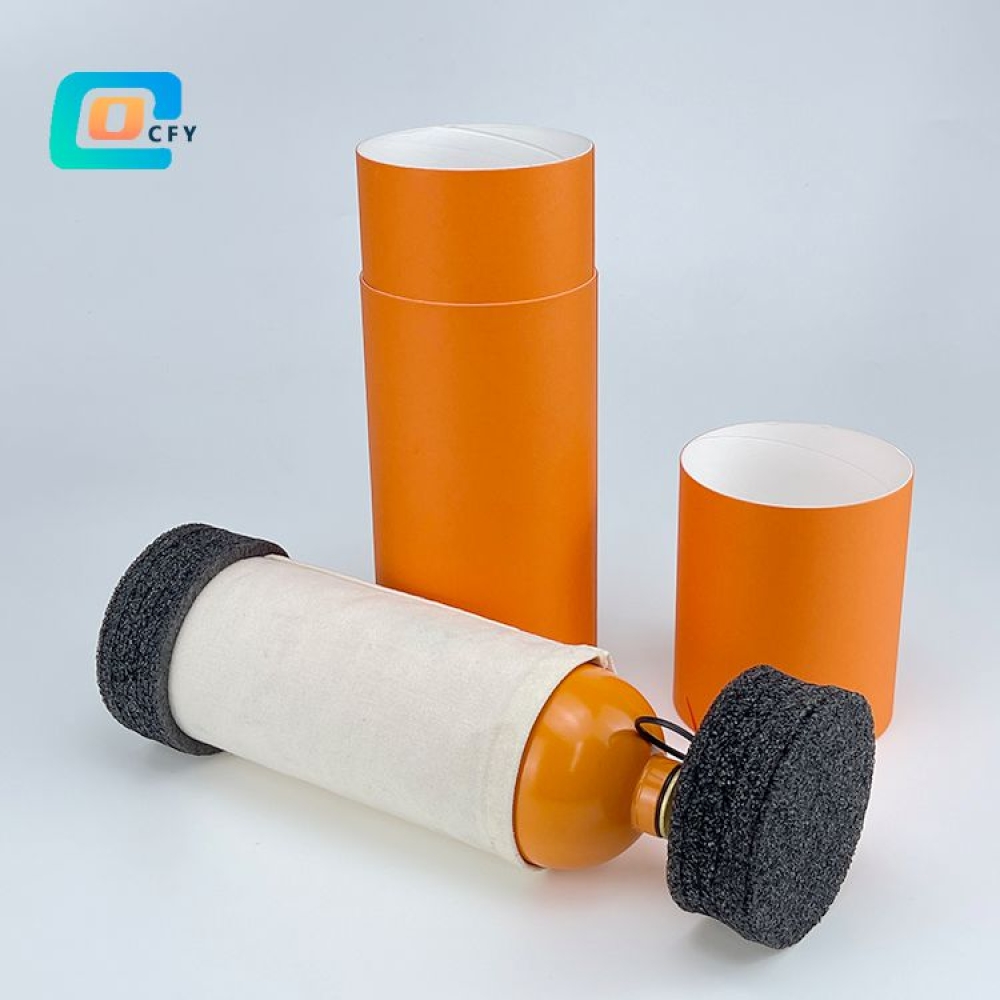 Custom portable fire extinguisher cylinder packaging box cardboard paper tube gift box packaging eco friendly round container