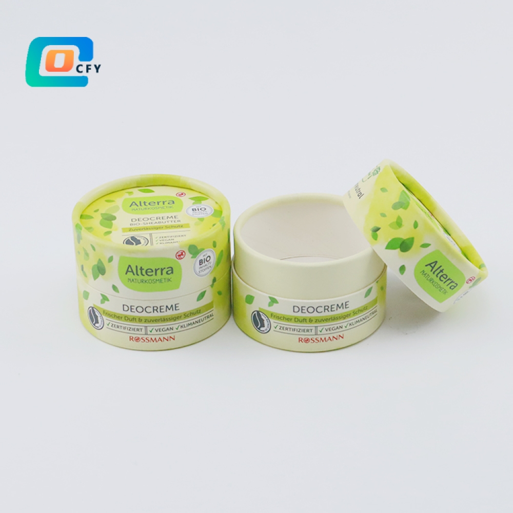 Factory Wholesale Biodegradable Food Grade Paper Cans Round Cardboard Tube Solid Perfume Container Lip face and body balm tubes