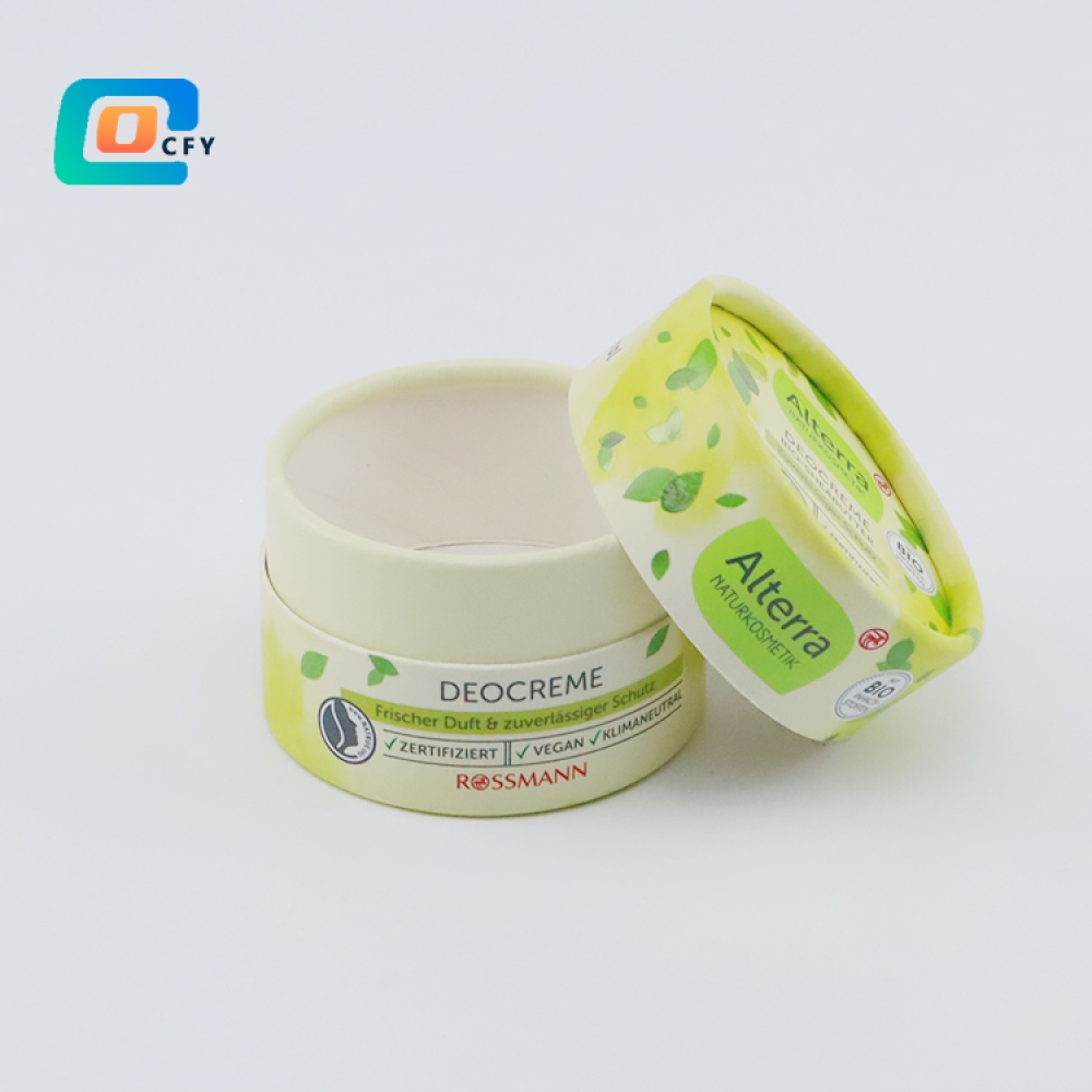 Factory Wholesale Biodegradable Food Grade Paper Cans Round Cardboard Tube Solid Perfume Container Lip face and body balm tubes
