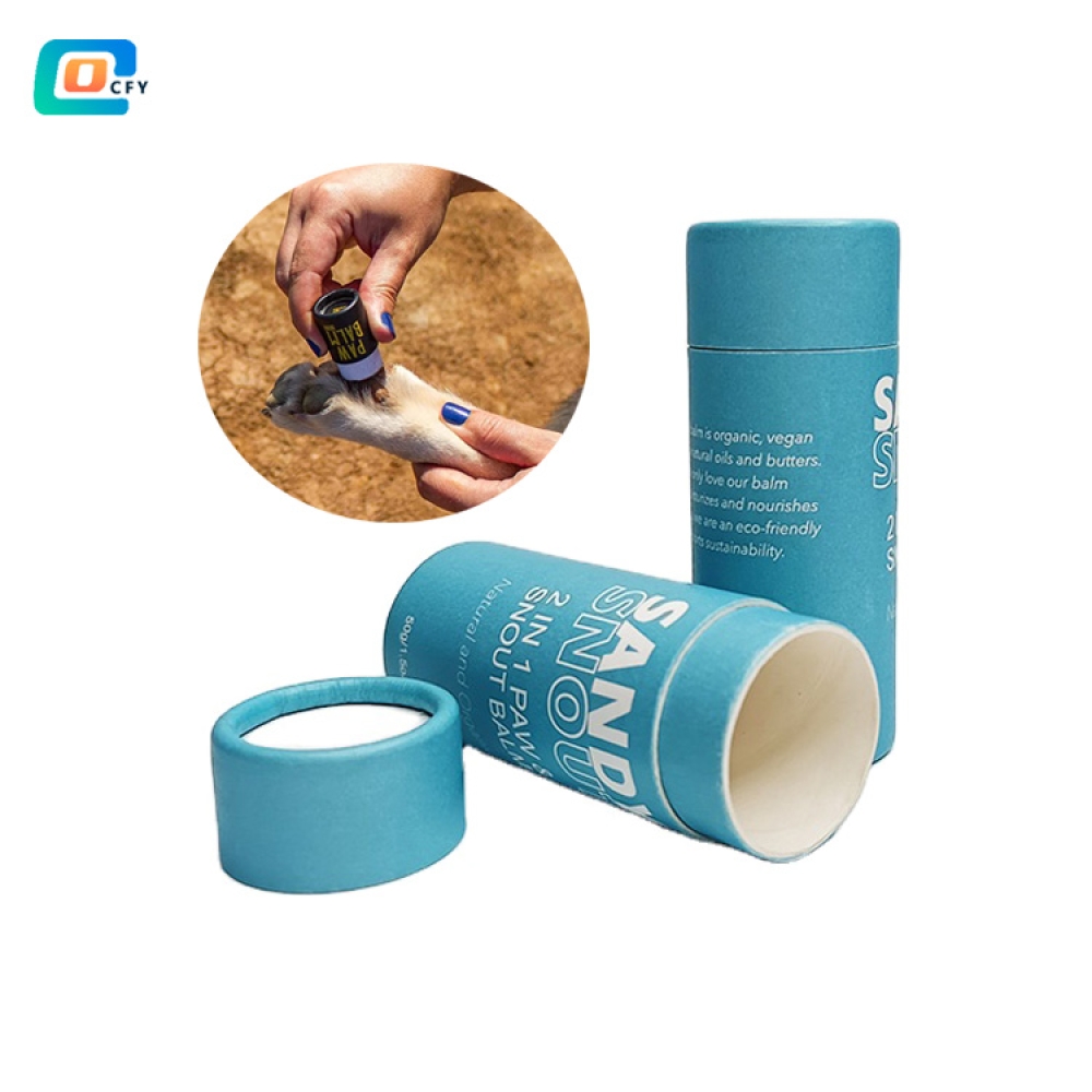 All-in-one skin & coat bundle paw snout balm push up paper container for pets cat and dog body care twist-up deodorant paper tube packaging