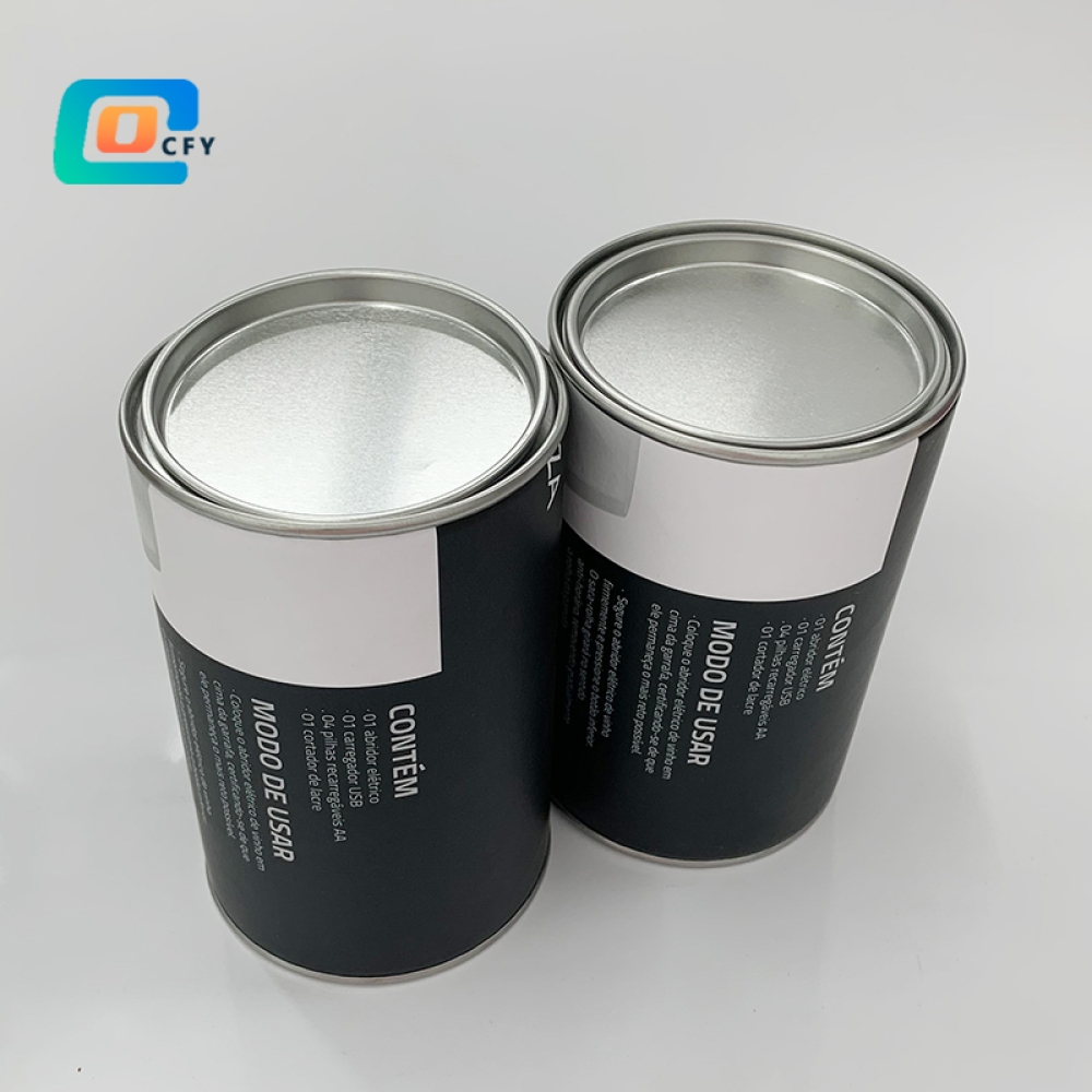 Canister empty Paper Tube for Beauty Collagen food grade metal can with aluminum for tea coffee powder cashew nut