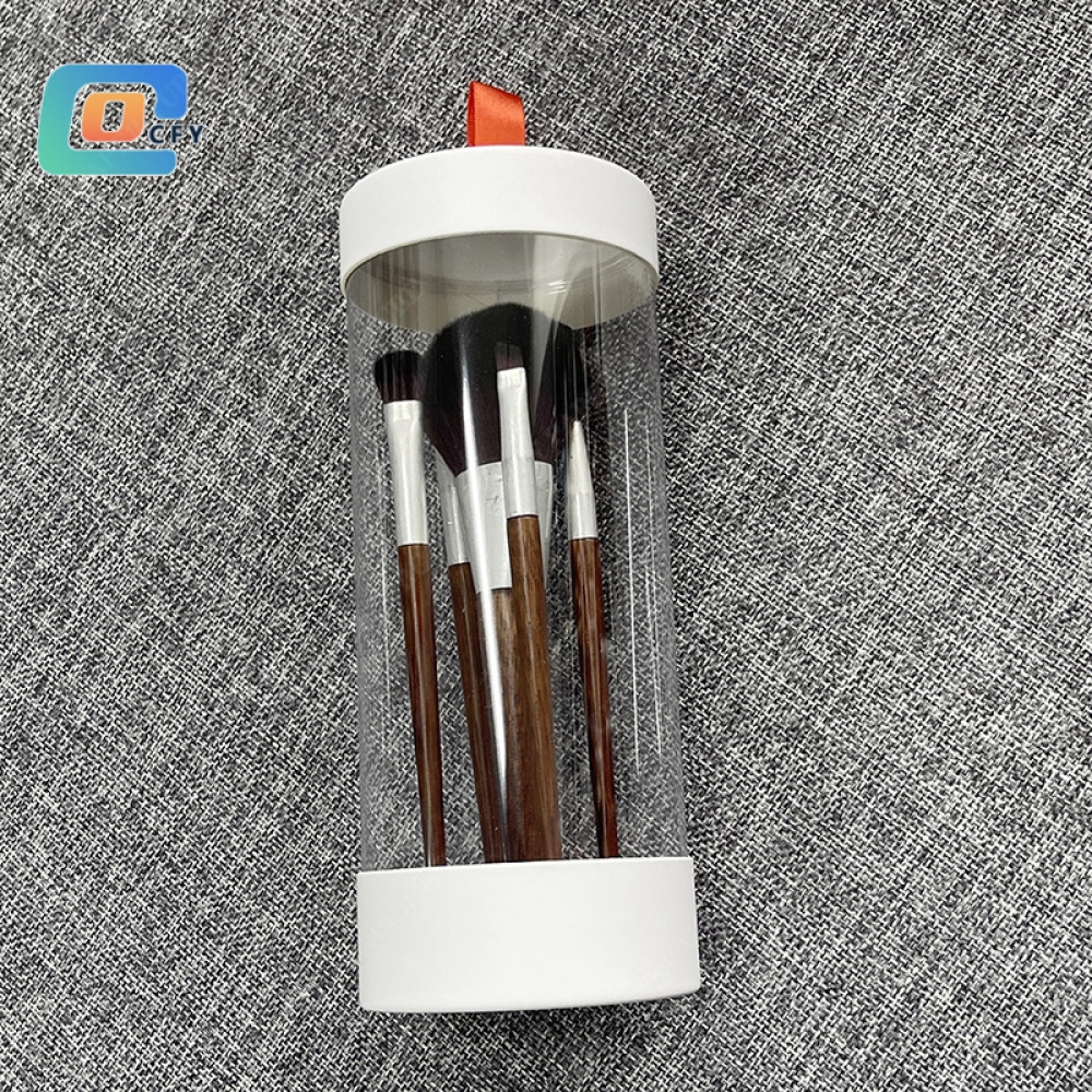 Eco-friendly cosmetic make up brushes paper tube packaging with ribbon Cardboard Box manufacturer